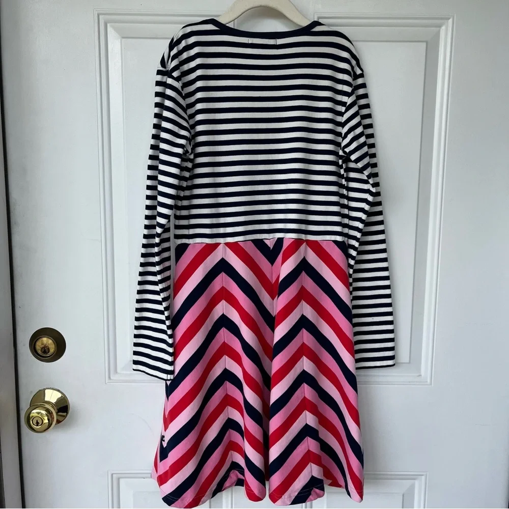 •Toobydoo• Girls Long Sleeve Striped Knit Dress - Size 12